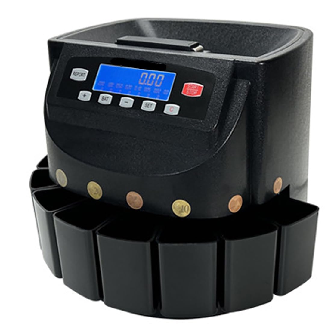 Contatore/selezionatore di Monete elettronico, selezionatore di contamonete Digitale, r con Display LCD/Pannello operativo con Maniglia, per supermercato, Negozio