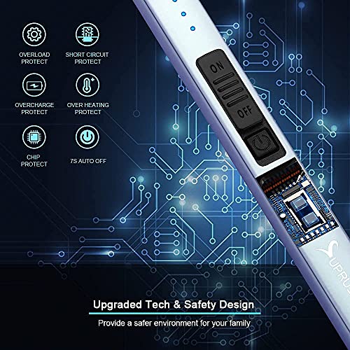 Encendedor eléctrico SUPRUS USB recargable a prueba de viento miniatura 3