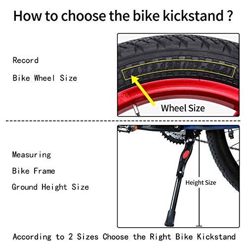 Bike Bicycle Kickstand Adjustable Center - Adjustable 16 18 20 22 24 26 Inch For Kids Adult Trek Mountain Bike Road Bicycle #TOP2