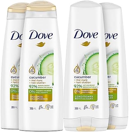 Dove Nourishing Rituals Shampoo & Conditioner for dry hair Cool Moisture 355 ml (Pack of 4 : 2 Shampoos + 2 Conditioners)