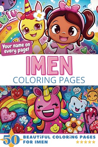  Imen Coloring Pages: Wow-Effect! Your name on every page - Imen coloring book - 6x9\