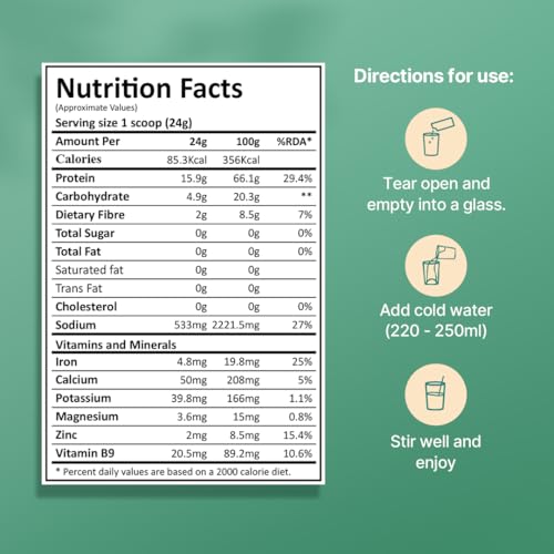 Image of GREEN PROTEIN Plant Protein Isolate Powder, Vegan Plant Protein, No Added Sugar, 100% Vegan, Soy Free, Dairy Free, Gluten Free, Allergen Free, Watermelon Flavor, 15g Protein Per Serving, Pouch (500g)