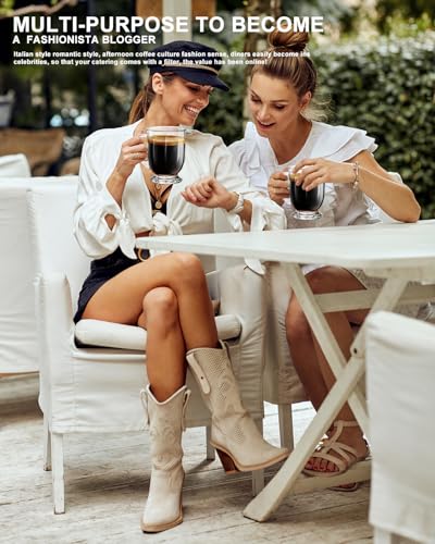 LUXU-17-OZ-Glass-Coffee-Mugs-4-Count-Large-Clear-Mugs-With-Handles-for-Hot-and-Cold-Beverages-Durable-for-Tea-Cappuccino-Latte-Coffee-Juice-Milk-Hot-Chocolate-Beer