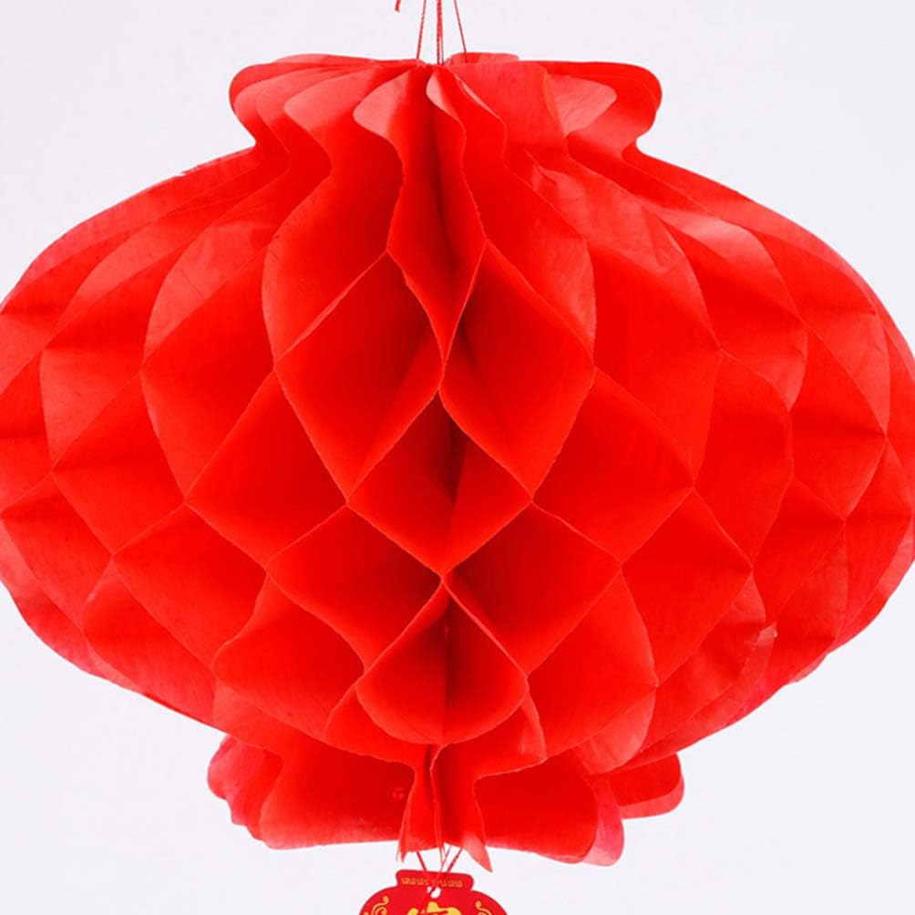 Uonlytech Wedding Decor 35 Pcs Papercutting Lanterns for Festival Good Luck Decoration Chinese Spring Festival Lanterns Fengshui Decor Mini Red Lantern Honeycomb Ornament