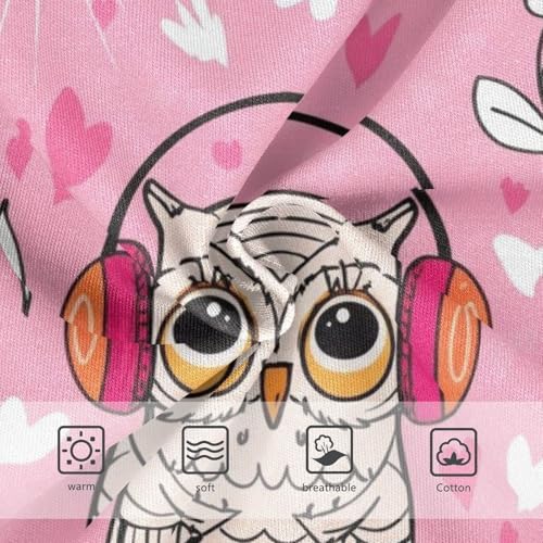 Cotton Toddler Underwear Custom Cute Cartoon Owl Pink Girl Panties Cute Print Briefs Kids Undies 2t3