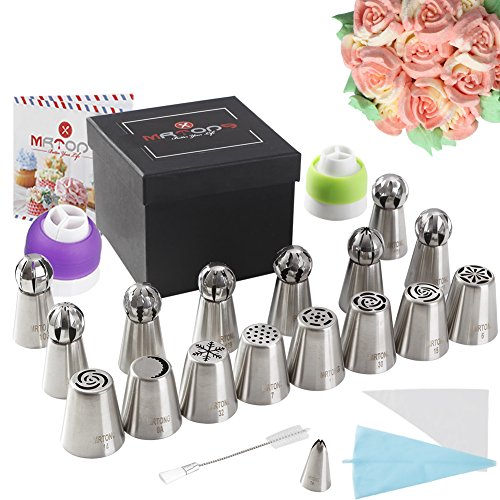 Russian Tulip Tips Stainless Steel Icing Piping Nozzles Pastry Decorating Tips Cake Cupcake Decorator icing dispenser