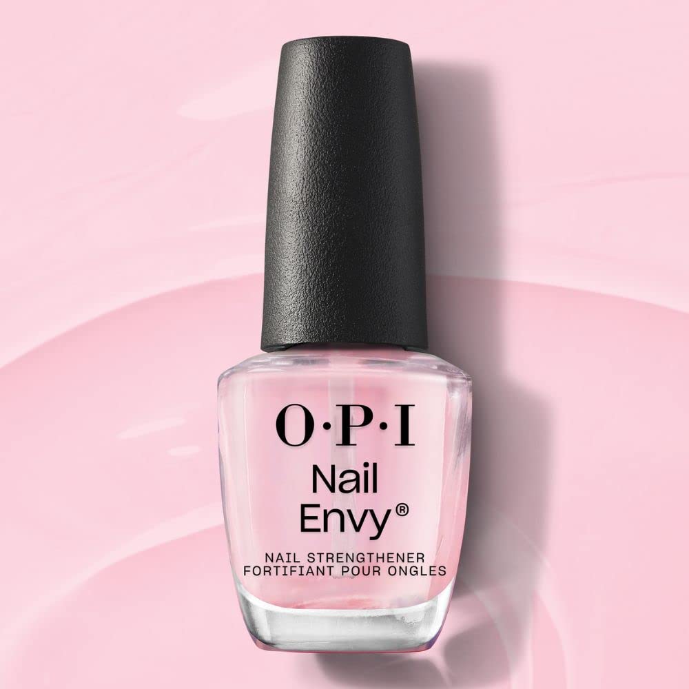 OPI Nail Envy Pink to Envy - Trattamento rinforzante, finish crème, colore rosa tenue per unghie deboli e sottili - Vegano (15ml)