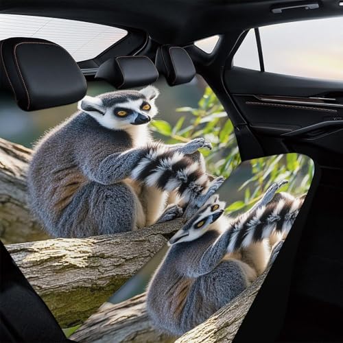 Funda para asiento trasero de coche universal, protector elástico de lémur 4