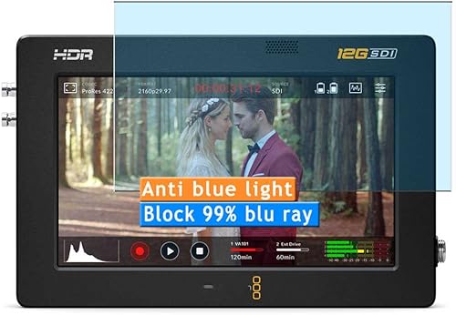 Vaxson 2-Pack Anti Blue Light Screen Protector, compatible with Blackmagic Video Assist 12G HDR 7" TPU Film Protectors Sticker  Not Tempered Glass