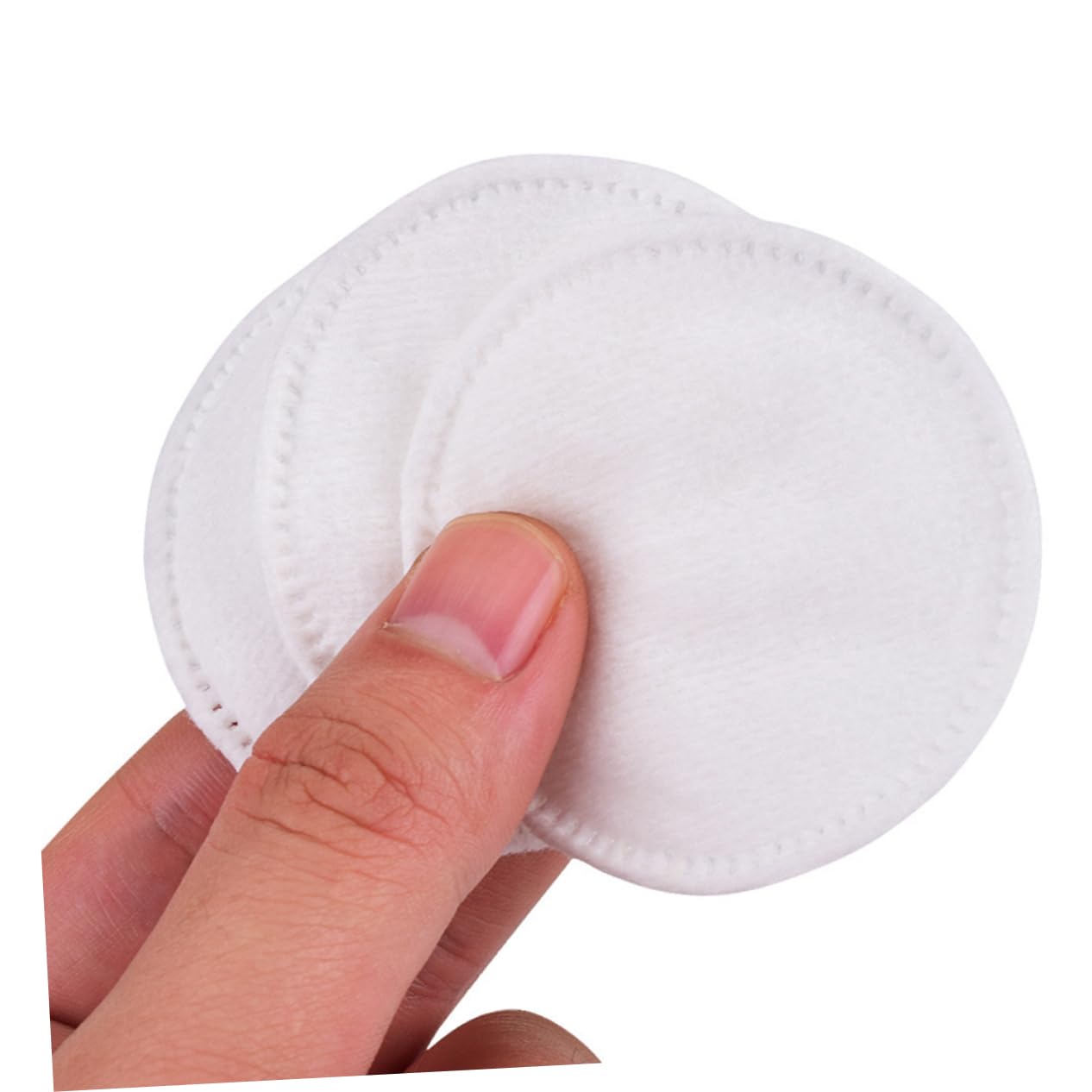 minkissy 2 Sets Natural Pure Cotton Makeup Cleaning Pads Face Wipe Puff Large Rounds Face Neck Cleaning Portable