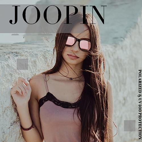 Image of Joopin Square Sunglasses Polarized UV400 Designer Sun Glasses Men Women | Oversized, Plastic Frame, Retro, Vintage, Unisex, Trendy Shades for Driving, Party, Fishing, Business, Costume