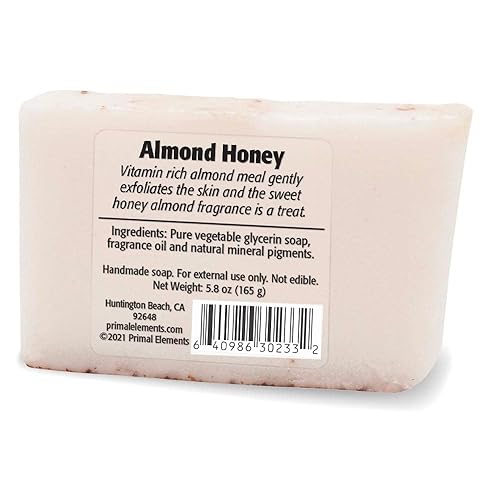 Miniatura 2 de Primal Elements Jabón en barra de glicerina Ayuda a todo tipo de piel, piel sensible, grasa y seca Sin parabenos, vegano, sin gluten, 100% base