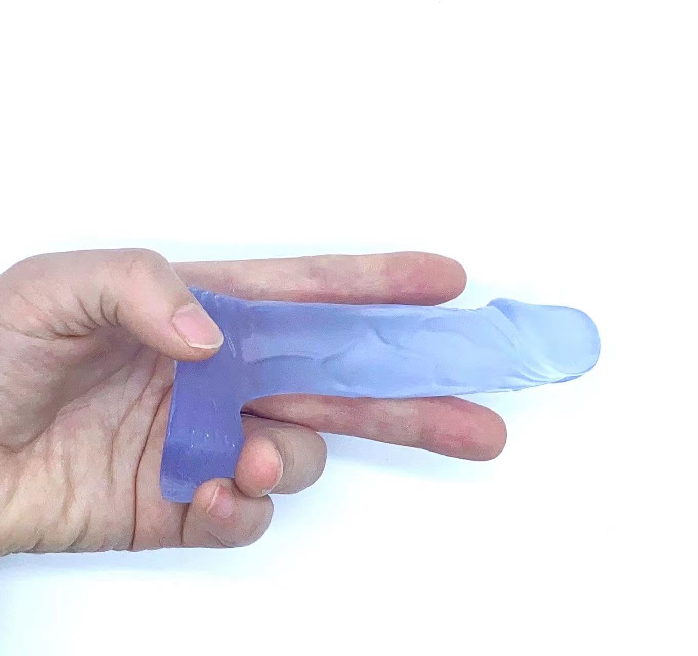 6 inches Realistic Dildo for Beginners, Silicone Anal Dildos with Strong Suction Cup Base, Lifelike Fake Penis, Adult Sex Toys for G spot Stimulator Anal Plug Training Sets (6"Purple) — view 12