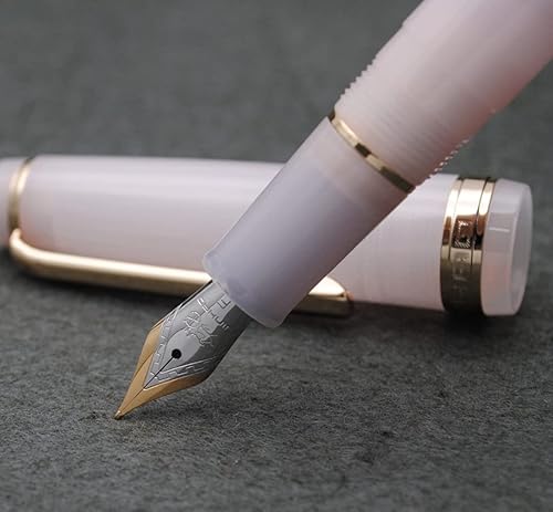 Miniatura 5 de Pluma estilográfica JINHAO 82 con clip dorado (punta F de 0.5mm, transparente color rosa gato)