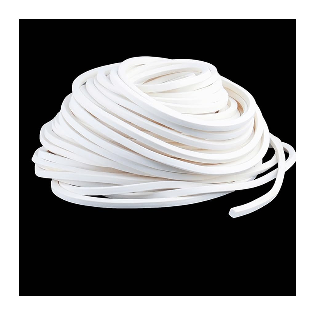 Acvacv One Color 1Meter Silicone Foam Tape Square Sponge Strip, For Doors And Windows White Silicone Foamed Rubber Doors Windows Gasket Trim Seal Sponge Bar Seal Strip(20X20mm)