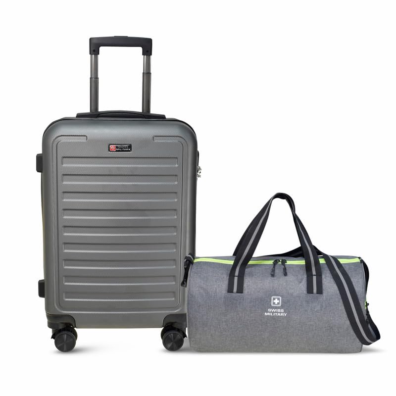 Contour Luggage Bag 38L & Duffle Bag 27L Combo | Textured Hard-Sided Trolley Bag, Cabin Luggage,Overnighter Trolley Bags|for Gym, Travel for Men, Women-image-43