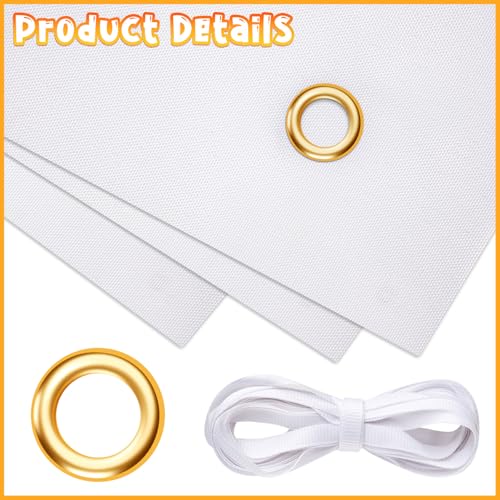 White Sublimation Banner, 3.3 x 6 Ft Thick Oxford Blank Banner with Hanging Rope, Large DIY White Banners to Decorate for Indoor Outdoor Display, Wall Signs, Painting, Writing, Party Decoration - Thumbnail 5