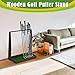 Lenwen Holds 13 Clubs Wooden Golf Putter Stand Golf Club Holder Stand Wooden Display Rack Floor Display Rack Club Organizer for Storage Sports Indoor Home Office Simulator Garage (Brown)