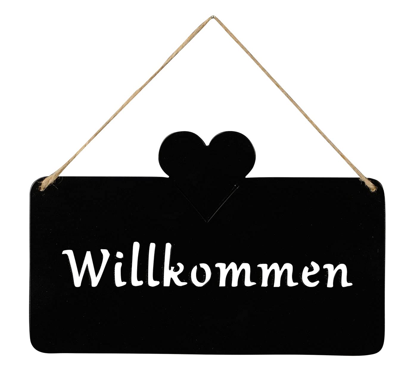 levandeo Türschild Willkommen 25x16 cm – Außen Garten-Deko