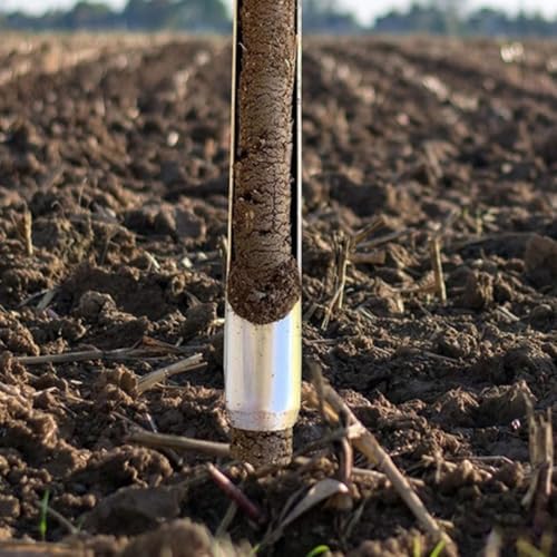 21 Inch Stainless Steel Soil Probe Tool with T Handle, 1.5mm Thick Wall, Durable Soil Sampler for Gardening, Farming, and Plant Care - Essential Gardening Equipment