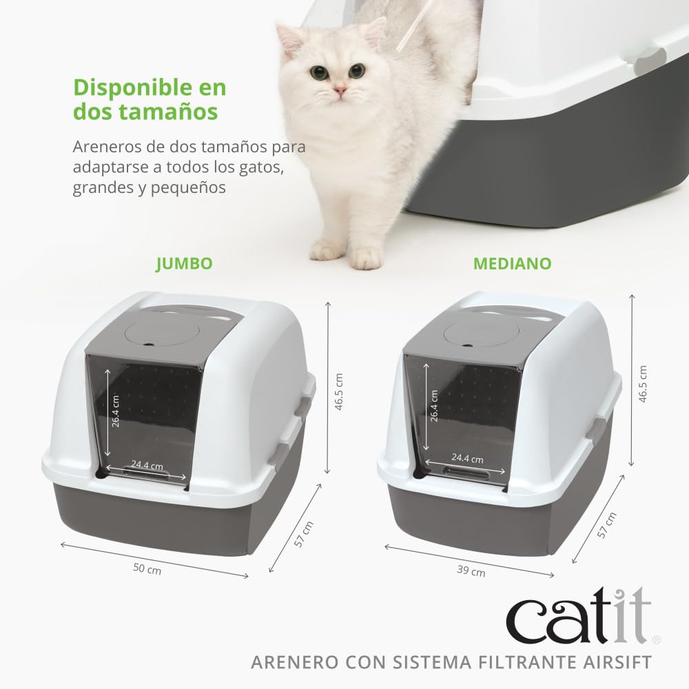 Catit Arenero Cerrado Jumbo, Gris