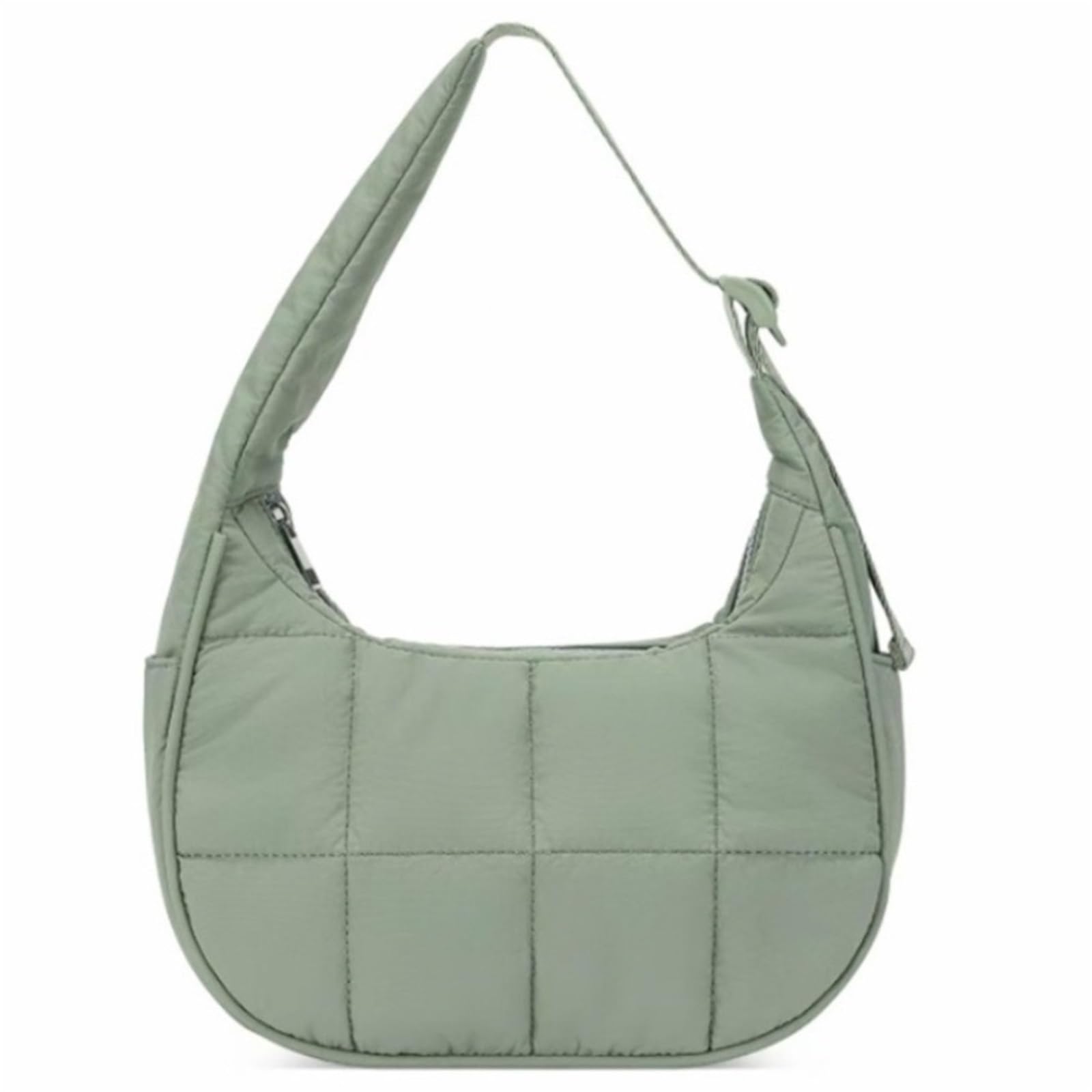 Sac à main en nylon de cours ou travail imperméable vert avec bandoulière