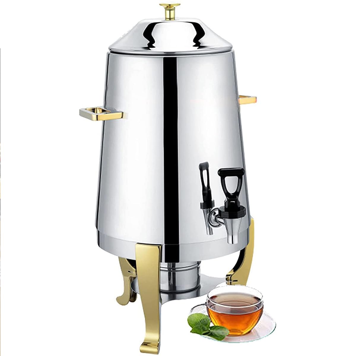 Distributore di acqua calda in acciaio inox per caffè, tè e bevande, perfetto per ufficio, feste, bar, picnic, vin brulè e succhi di frutta
