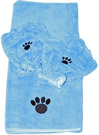 Campanelli Products Pamper Your Pet Microfiber Towel & Mitt Set (Pamper Your Pet Microfiber Towel & Mitt Set, Blue)