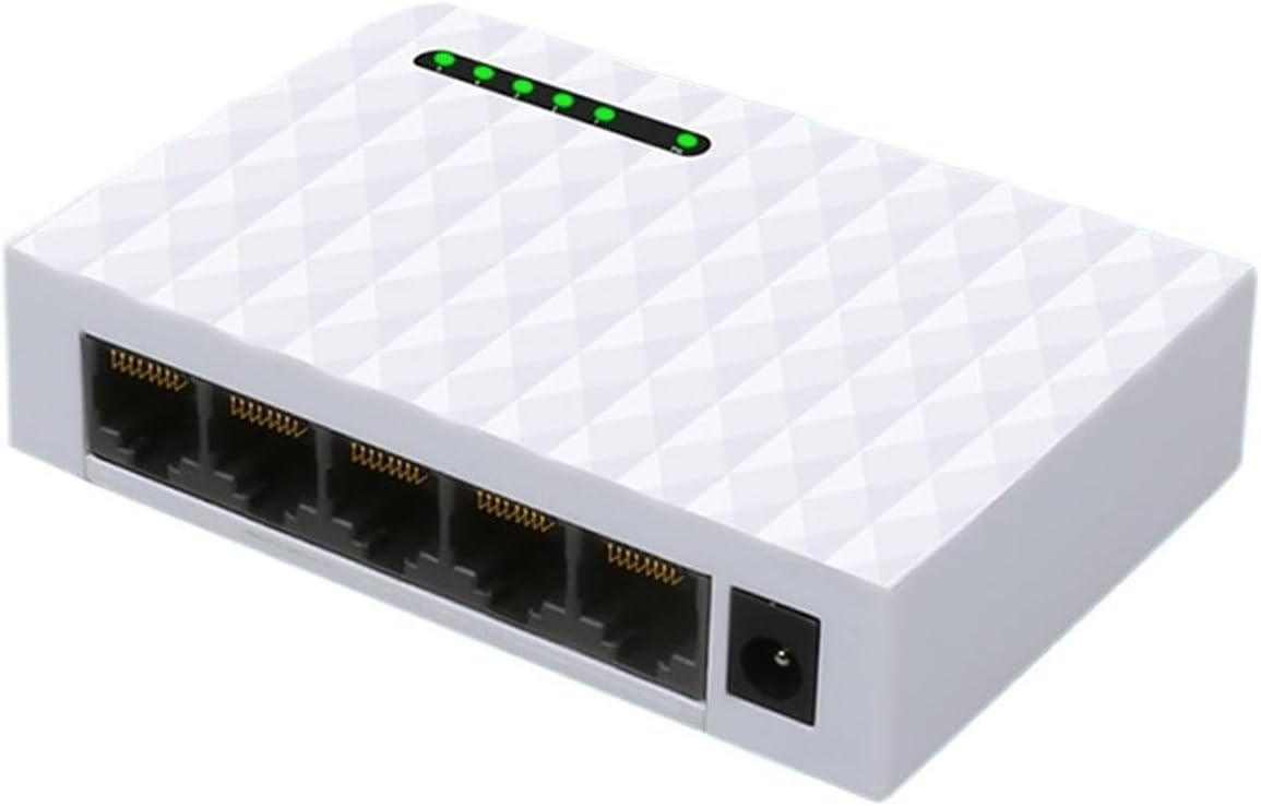5-Port Gigabit Switch Ethernet Smart Switch High Performance 1000Mbps Ethernet Network Switch RJ45 Hub Internet Splitter(US 5Port 1000Mbps)