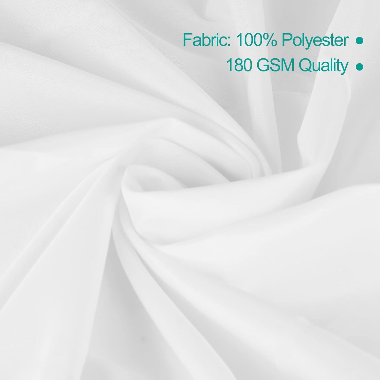 EMART 6 Pack White Table Cloths for 8 Foot Rectangle Tables, 60 x 126 inch 100% Polyester Thickened Fabric for Banquet Wedding Party Rectangular Tablecloths