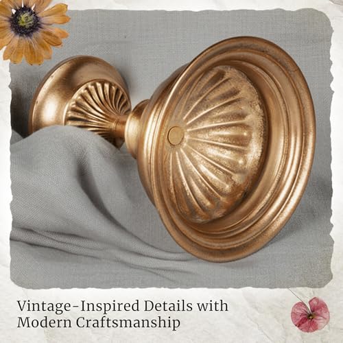 WORTH Small Urn Vases for Centerpieces Set of 2, Classic Metal Trumpet Flower Pots for Table, Bowl Vase for Wedding Party Event Home Deco (Golden, 7.8" Dia x 8.8" H), Smooth, Non-Aged Finish by Worth - Used condition - Image 5