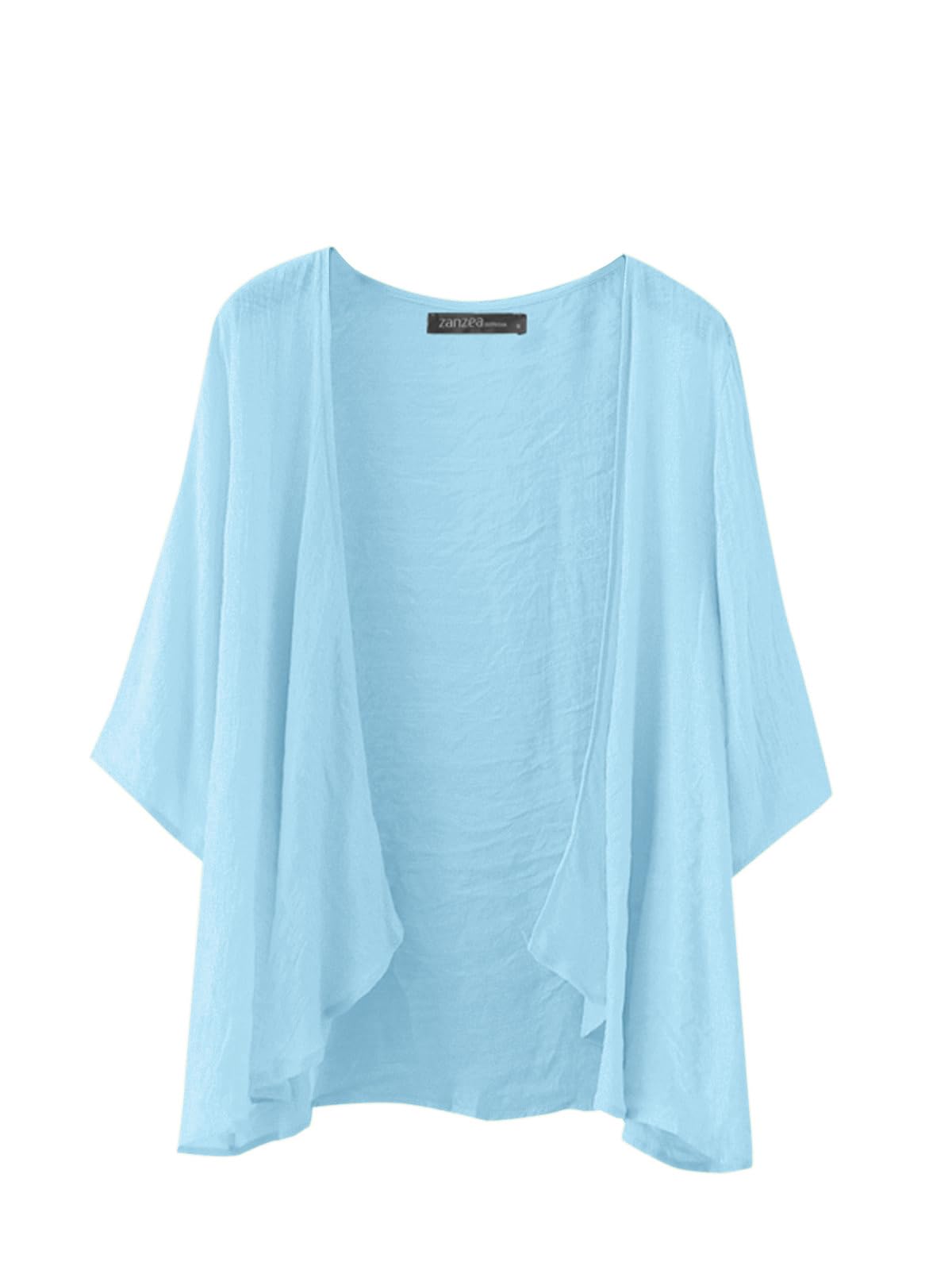 ZANZEA Damen V Ausschnitt langärmliges Casual Oversized Top
