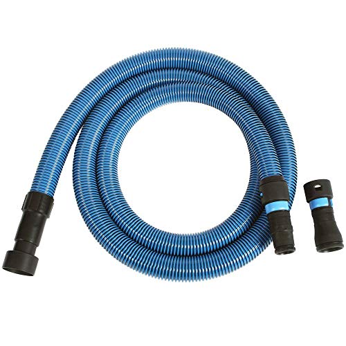Cen-Tec Systems 94511 Quick Click 3 m antistatischer Staubabsaugschlauch mit Elektrowerkzeug-Adapter-Set (25 mm, 38 mm Innendurchmesser, 38 mm, 48 mm Außendurchmesser), Blau Cover