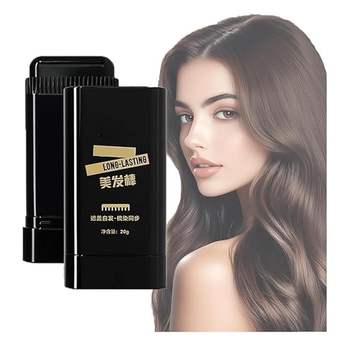 Hair Color Stick for White Hair Coverage | Waterproof & Sweat-Proof Hair Dye Touch-Up | Easy-to-Use Comb Applicator | Quick Root Touch-Up Stick for Men & Women | Temporary Hair Color Pen (BLACK)-image-13