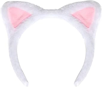 Cat Ears Headbands, Plush Cute Cat Ears Headband Washing Face Headbands