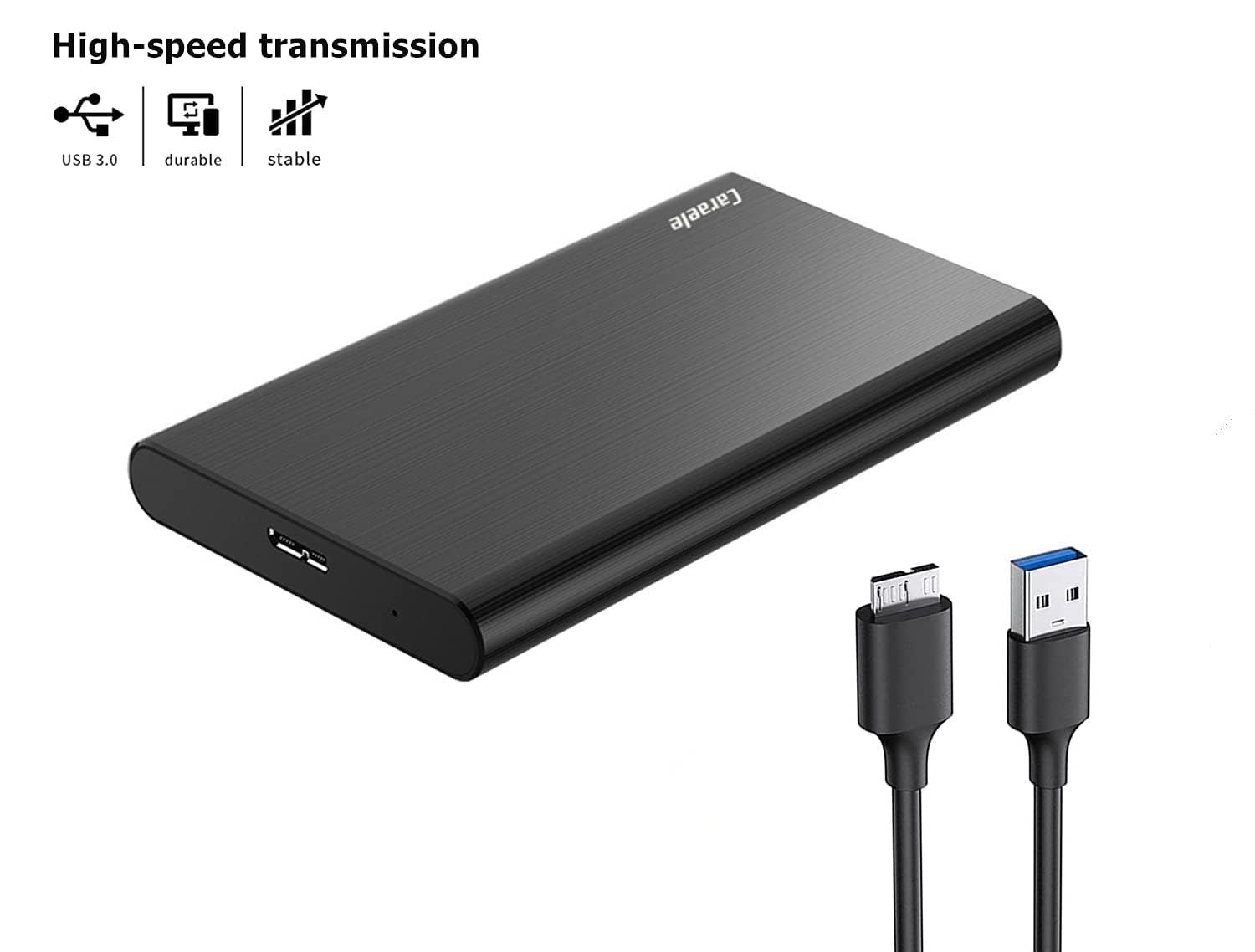 Disco Duro Externo portátil ultradelgado de 1 TB USB 3.0 HDD de Almacenamiento Compatible con PC, Escritorio, Laptop, MacBook, Chromebook, Xbox One, Xbox 360, PS4 (Negro)