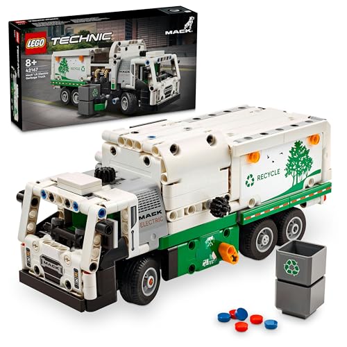 LEGO Technic Mack LR Electric Çöp Kamyonu 42167-8 Yaş ve Üzeri Çocuklar için Geri Dönüşüm Temalı Koleksiyonluk Yaratıcı Oyuncak Model Yapım Seti, Doğum Günü Hediyesi Fikri (503 Parça)