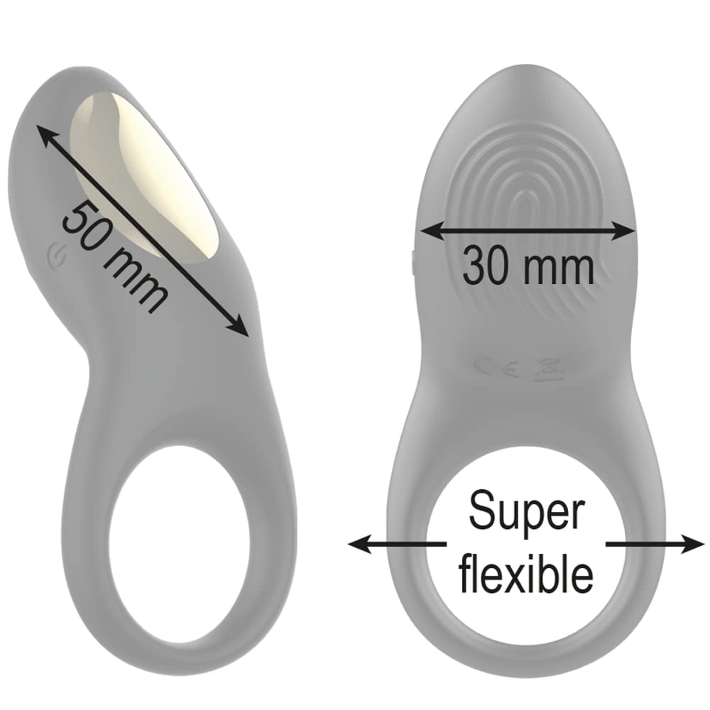 ANELLO FALLICO VIBRANTE PER PENE IN SILICONE NERO CON TELECOMANDO WIRELESS