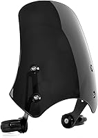 Vista 1 de Parabrisas para motocicleta, deflectores de viento, protector de visera con soporte universal para Ha-rley Dyna Iron 883 Softail Sportster 883