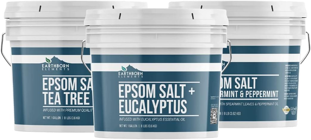 Earthborn Elements Eucalyptus, Spearmint & Peppermint, & Tea Tree Epsom Salt Bundle