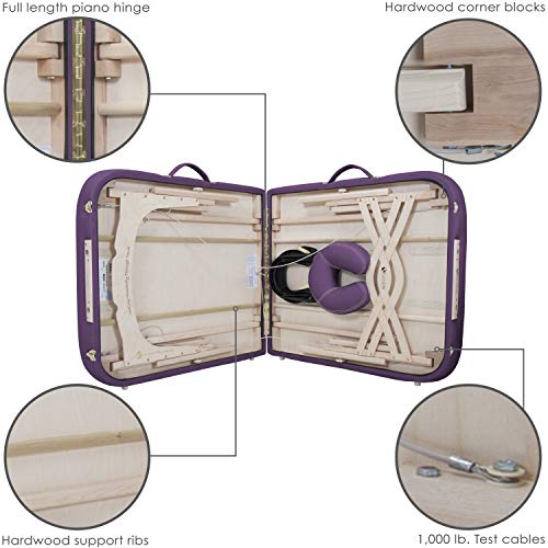 Image of EARTHLITE Premium Portable Massage Table Package SPIRIT - Spa-Level Comfort, Deluxe Cushioning incl. Flex-Rest Face Cradle & Strata Face Pillow, Carry Case (30 /32 inch x 73 inch) - Made in USA