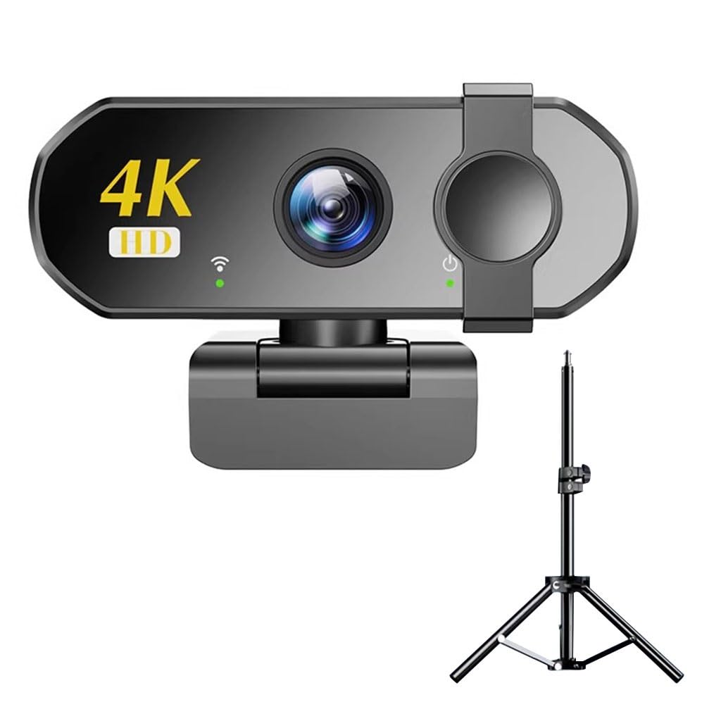 Kamera Internetowa 4K Ultra HD Do Komputera, Kamera Do Transmisji Strumieniowej,kamera Internetowa USB Typu Plug & Play Do Laptopów,komputerów PC, Komputerów Mac(4K+stand)