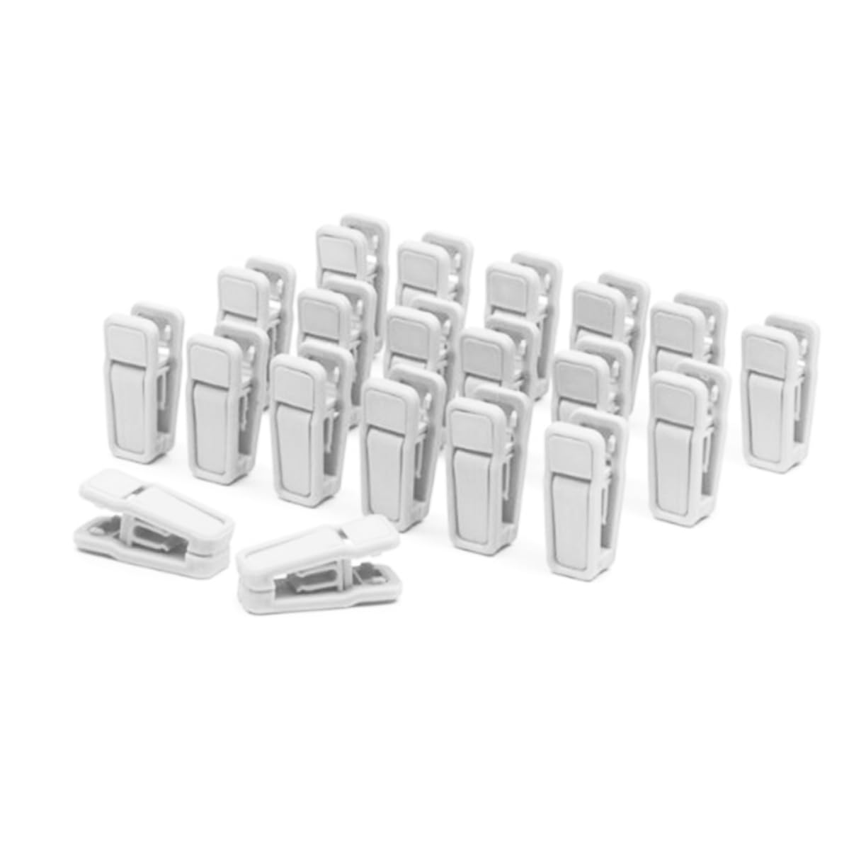 Pinces à linge plastique blanc robustes ULTECHNOVO x30 pour étendoir