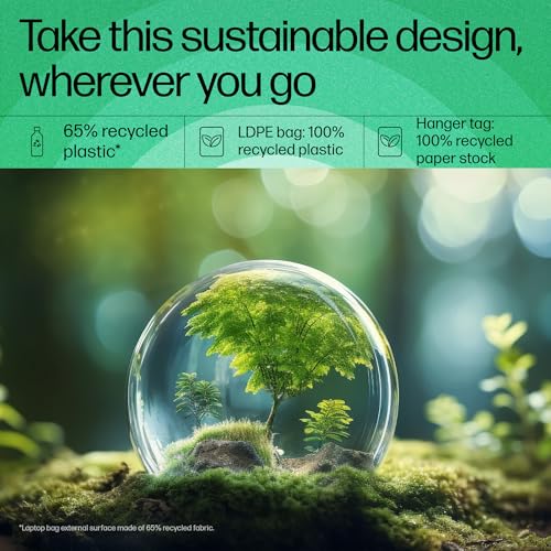 HP Prelude Topload Laptop Bag - Fits 15.6" Laptops - Durable Fabric w/Water-resistant Coating, Padded Compartment & Top-Zip Closure - Double Handles, Crossbody Strap & Luggage Pass-Through (1E7D7AA)2