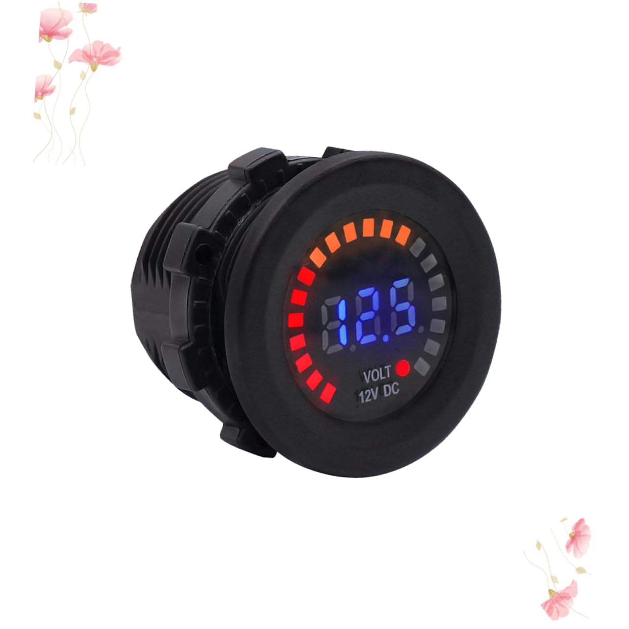 GALPADA 2pcs Dc Led Display Voltmeter Gauge for Car Motorcycle Boat Easy Installation Monitors Battery Voltage Reverse Connection