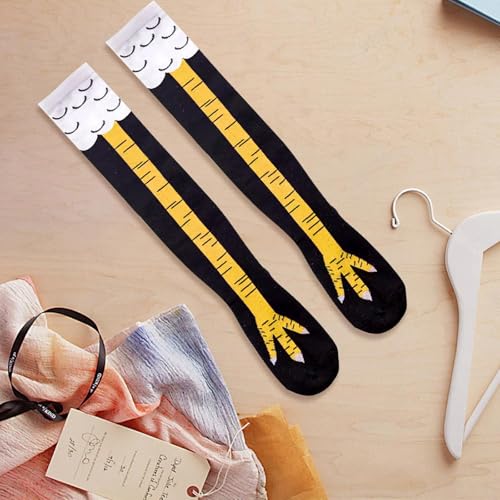 AINIUNIU 2 Paar Hühnerfüße Strümpfe, Chicken Leg Socks, Fun Hühner Legs Sock, Hühnerbein Kniestrümpfe Ofenrohrsocken, Kostüm Damen Hühnersocken Geschenke, Personalisierte Witzige Socken