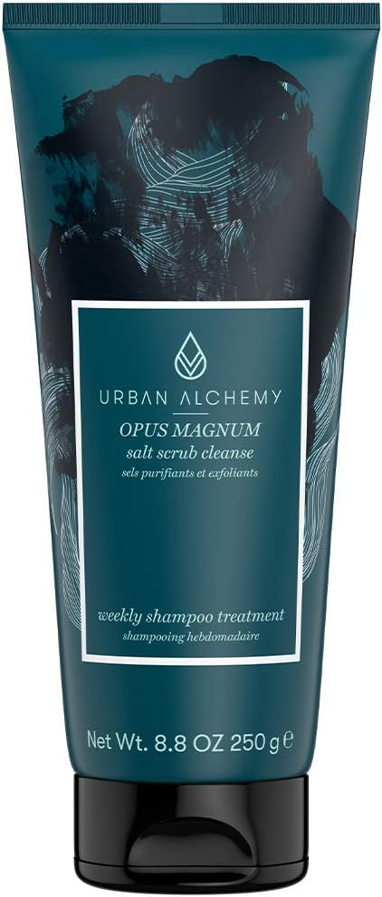 Urban Alchemy Salt Scrub Cleanse - Opus Magnus Natural Exfoliating Shampoo Promotes Hair Growth - Frees Scalp from Dead Skin Cells and Removes Silicone and Styling Product Build-up - Leaves No Residue