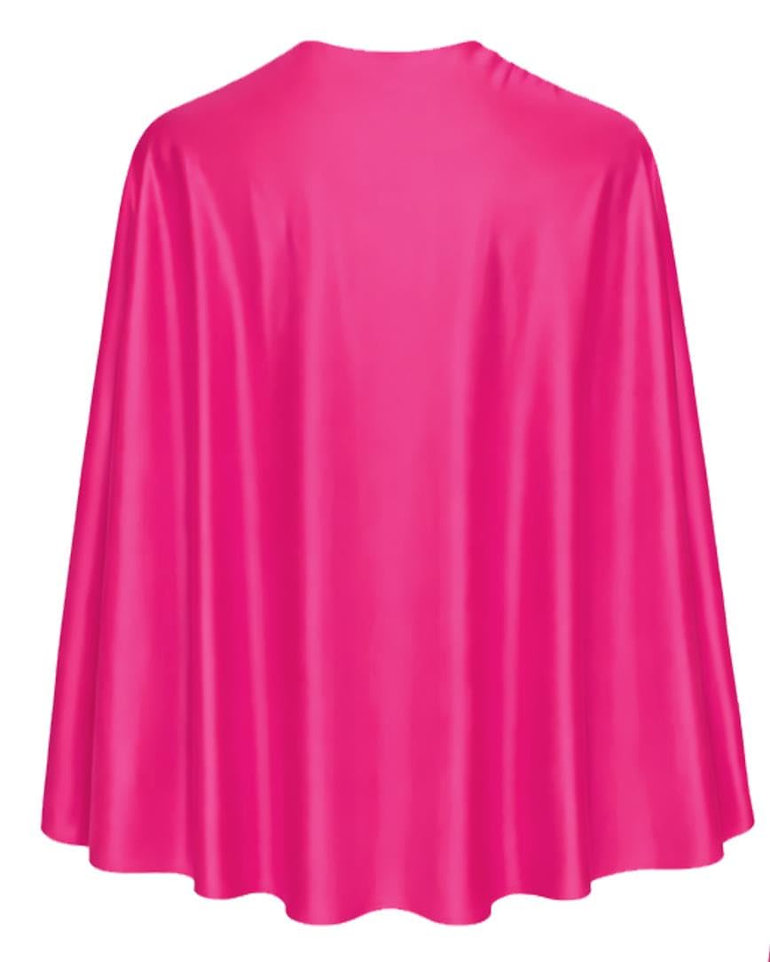 The Dragons Den Adults 24" Polyester Plain Green Superhero Cape Super Hero Costume Fancy Dress Accessory [Pink 24"]