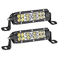 Slim LED Light Bar 5 Inch, AKD Part 72W Spot Flood Combo Small LED Pods Off Road Driving Lights Mini LED Light Bar Slim Work Lights for Trucks Motorcycle UTV ATV SUV Dirt Bike Lawn Mower