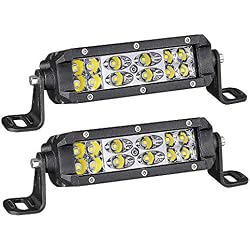 Slim LED Light Bar 5 Inch, AKD Part 72W Spot Flood Combo Small LED Pods Off Road Driving Lights Mini LED Light Bar Slim Work Lights for Trucks Motorcycle UTV ATV SUV Dirt Bike Lawn Mower